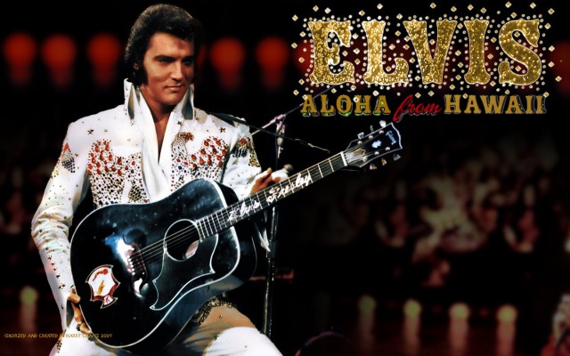 Elvis with Gibson Dove from Aloha from Hawaii